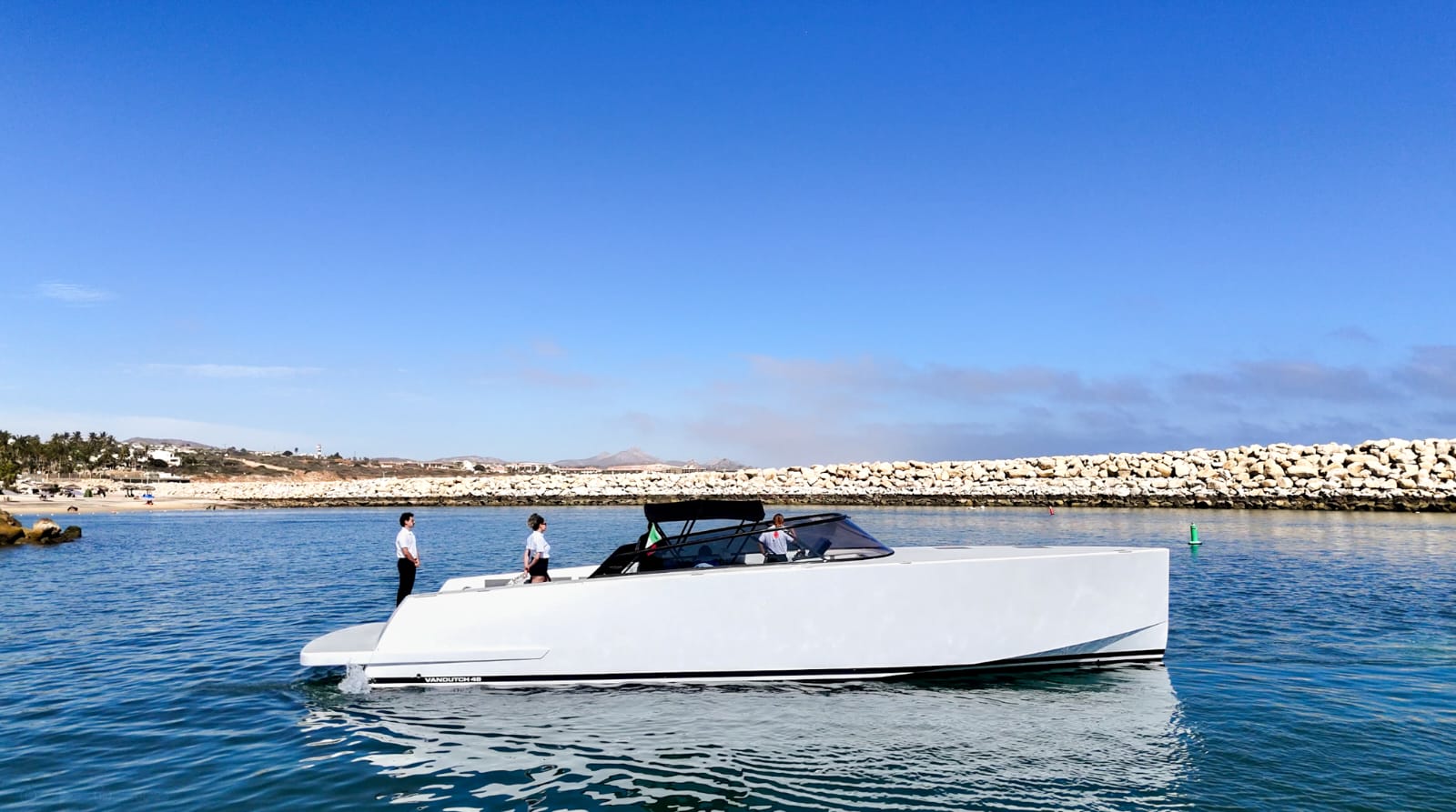 48ft Mamba Bianca: Cabo’s Sleek Express Yacht – Fun, Fast, and Perfect for Small Groups image cabo yacht charters in Cabo San Lucas IMG-20250622-WA0017.jpg